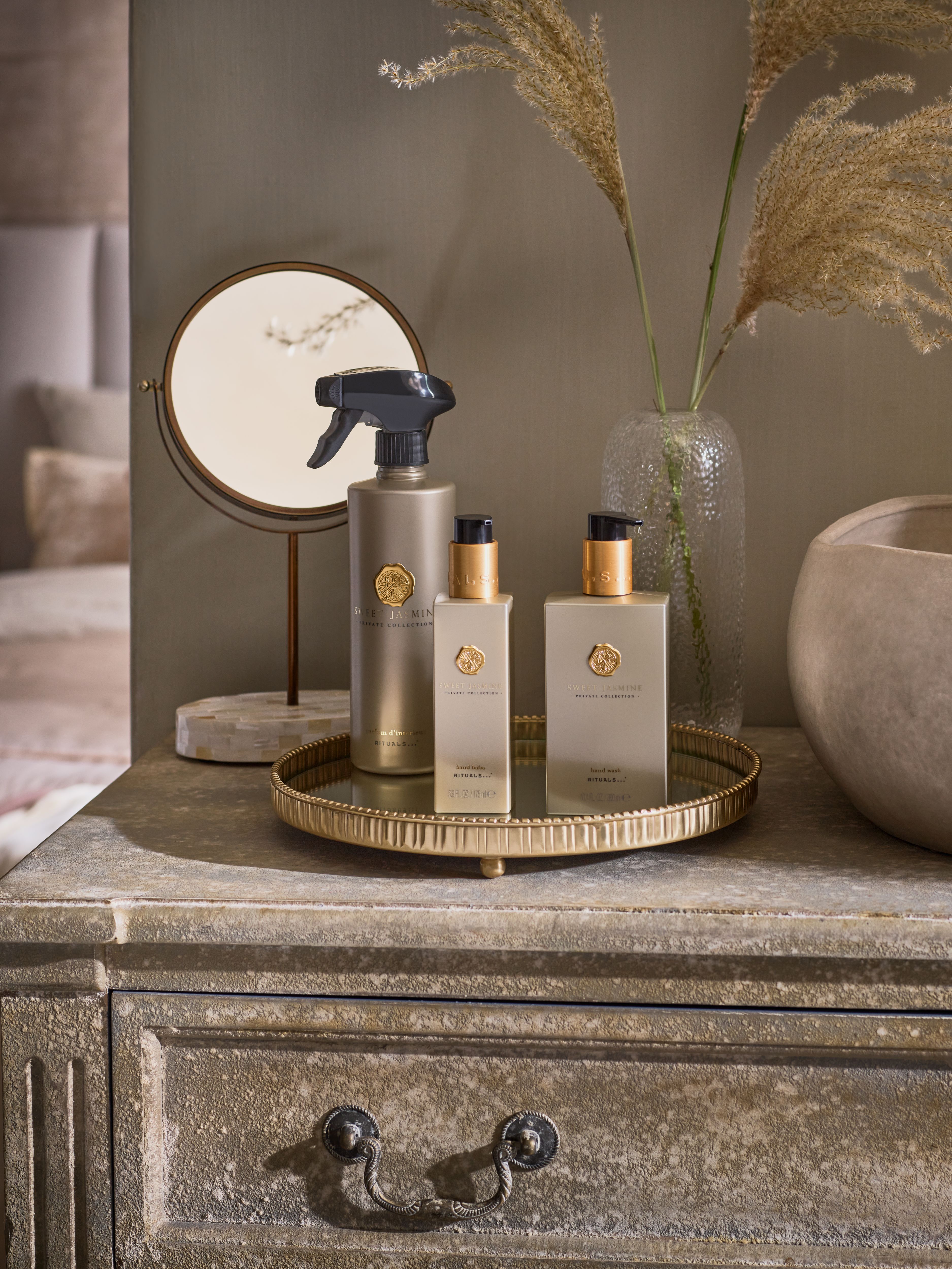 Sweet Jasmine Hand Balm 175ml Lifestyle with Product